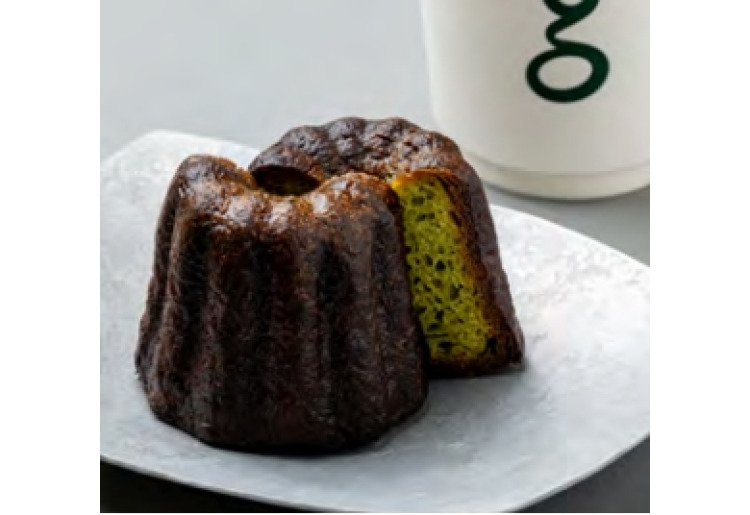 カヌレとお茶のセット (抹茶カヌレまたはほうじ茶カヌレ)